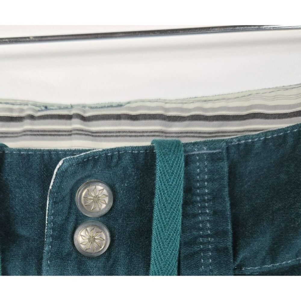 Athleta Women's Size 4 Green Velveteen Straight Leg Pants - Picture 3 of 10